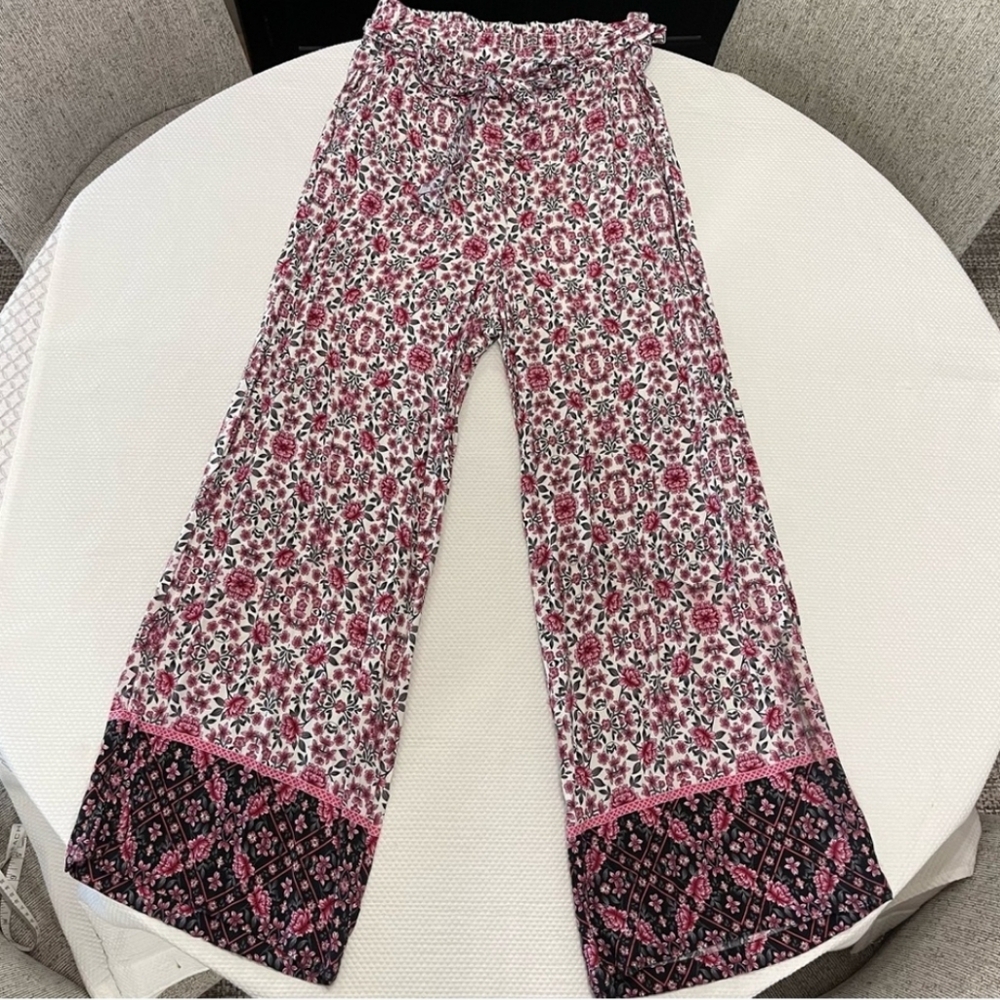 Torrid Pink and Black Floral Pants